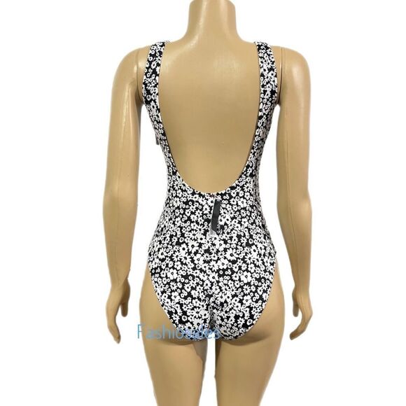 Victorias Secret Pink Swim One-piece Swimsuit Lined Black multicolor Large - Picture 5 of 9